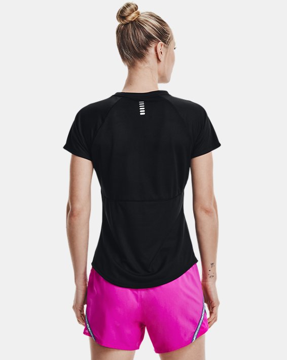 Women's UA Speed Stride Graphic Short Sleeve, Black, pdpMainDesktop image number 1